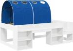 vidaXL Κρεβάτι με Τόνελ 3 pcs Λευκό και Μπλε Επεξεργασμένο ξύλο