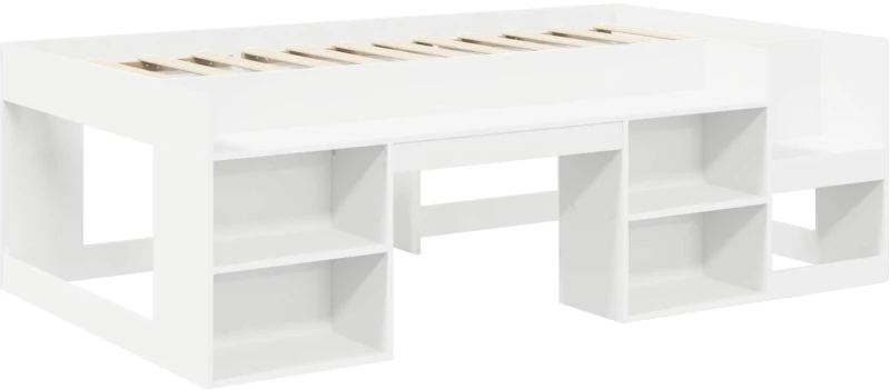 vidaXL Κρεβάτι με Τόνελ 3 pcs Λευκό και Μπλε Επεξεργασμένο ξύλο