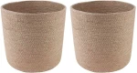 vidaXL Σετ Γλαστρών 2 pcs Φυσικό Ø 28 x 28 εκ 100% Γιούτα Τοσσά