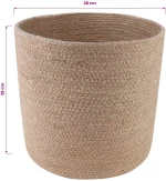 vidaXL Σετ Γλαστρών 2 pcs Φυσικό Ø 28 x 28 εκ 100% Γιούτα Τοσσά
