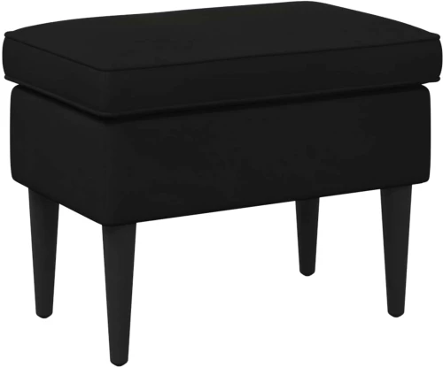 vidaXL Πολυθρόνα Ποδιών Μαύρο 55 x 35 x 41 εκ Βελούδο