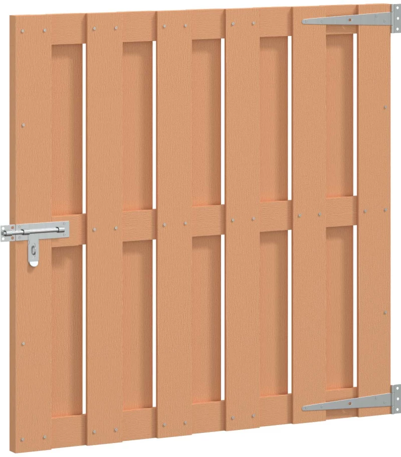 vidaXL Πύλη Κήπου 100 x 100 cm WPC και Αλουμίνιο Καφέ
