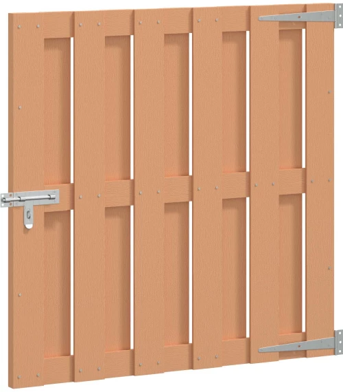 vidaXL Πύλη Κήπου 100 x 100 cm WPC και Αλουμίνιο Καφέ