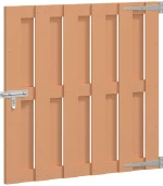 vidaXL Πύλη Κήπου 100 x 100 cm WPC και Αλουμίνιο Καφέ