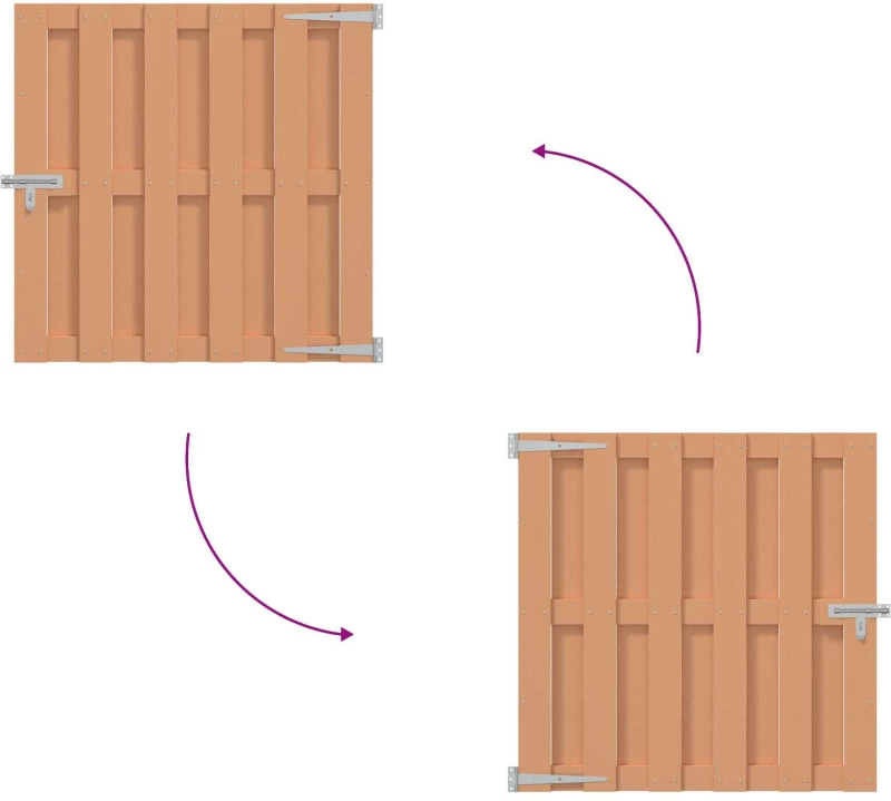 vidaXL Πύλη Κήπου 100 x 100 cm WPC και Αλουμίνιο Καφέ