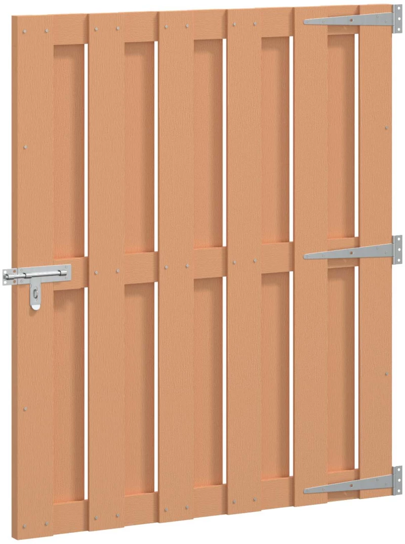 vidaXL Πύλη Κήπου 100 x 112 cm WPC και Αλουμίνιο Καφέ