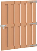 vidaXL Πύλη Κήπου 100 x 112 cm WPC και Αλουμίνιο Καφέ