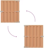 vidaXL Πύλη Κήπου 100 x 112 cm WPC και Αλουμίνιο Καφέ
