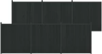 vidaXL Πάνελ Φράχτη 6 pcs WPC και Αλουμίνιο Μαύρο