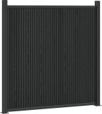 vidaXL Πάνελ Φράχτη 6 pcs WPC και Αλουμίνιο Μαύρο
