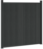 vidaXL Πάνελ Φράχτη 10 pcs WPC και Αλουμίνιο Μαύρο