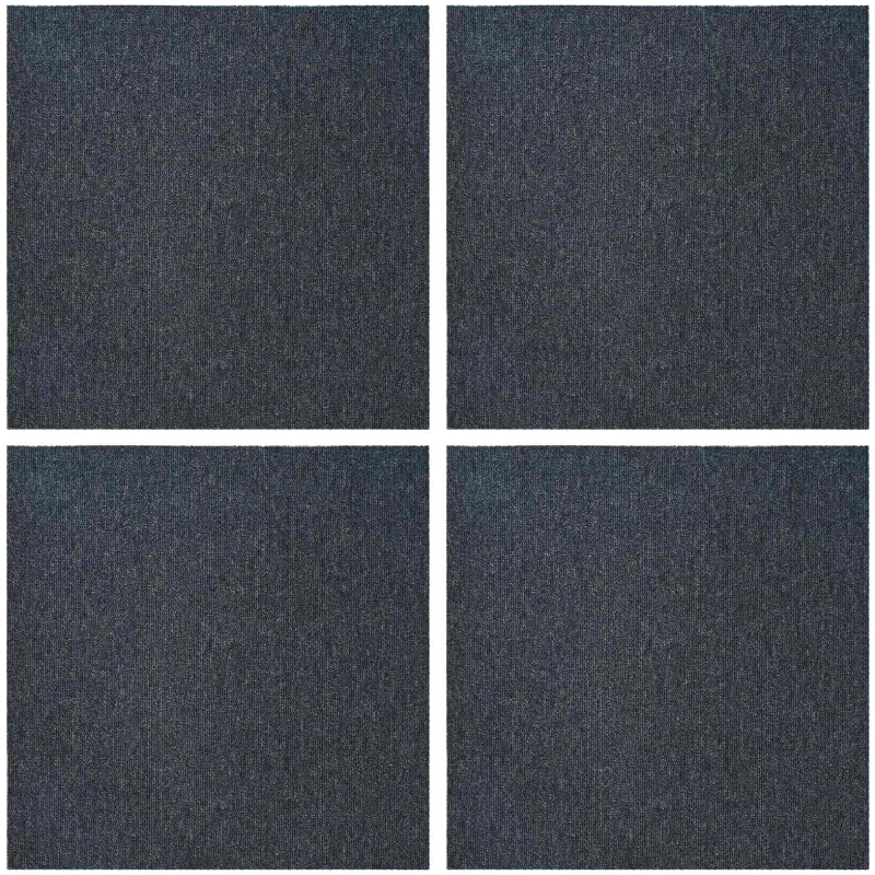 vidaXL Πλακάκι Χαλιού Μπλε Γκρι 50 x 50 cm 4 pcs