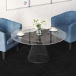 vidaXL Πλακάκι Χαλιού Ριγέ Σκούρο Γκρι 50 x 50 cm 20 pcs