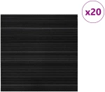 vidaXL Πλακάκι Χαλιού Ριγέ Σκούρο Γκρι 50 x 50 cm 20 pcs