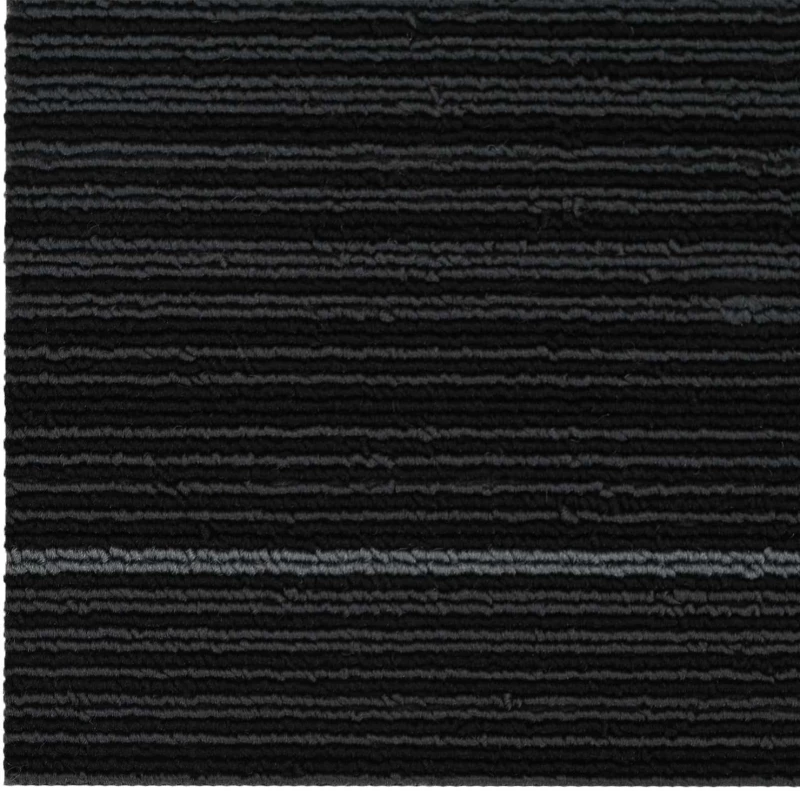 vidaXL Πλακάκι Χαλιού Ριγέ Σκούρο Γκρι 50 x 50 cm 36 pcs
