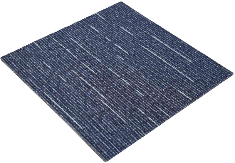 vidaXL Πλακάκι Χαλιού Ραβδωτό Μπλε 50 x 50 cm 36 pcs