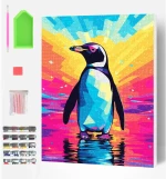 Splat Planet Σετ Diamond Painting "Penguin" σε Καμβά με Τελάρο 30x40cm