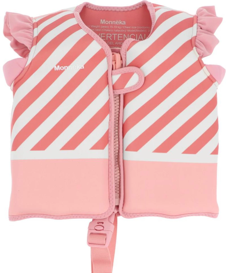 Monneka Γιλέκο Κολύμβησης Stripes Bloom & Blush 3-6 Ετών