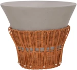 Τραπέζι Σαλονιού Perral HM18164.03L Φ55x45cm Natural-Grey