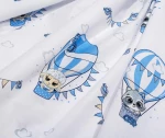 Σεντόνι Λίκνου (80x110) The Floating Zoo 596 White-Blue βαμβακερό DimCol