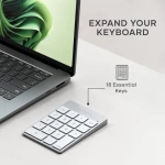 Αριθμητικό Πληκτρολόγιο Satechi Slim Wireless Keypad USB-C Ασύρματο Bluetooth από Αλουμίνιο - Silver (ST-KSALKPS)