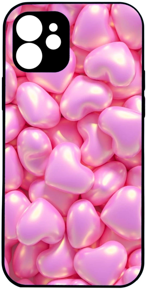 CUSTOM Pink Hearts cute - iPhone 15 Plus