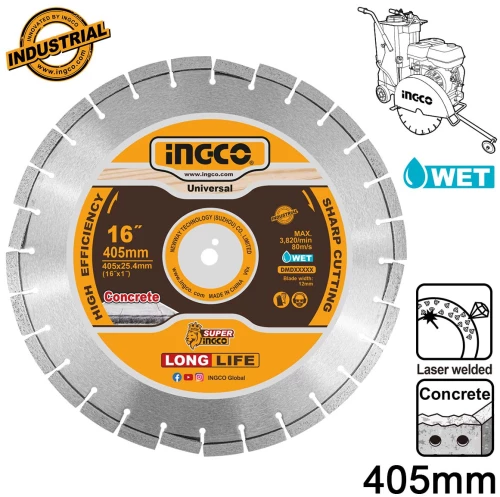 Διαμαντόδισκος Μπετού Φ405x25.4x12mm - INGCO