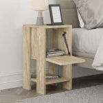 Κομοδίνο Ema χρώμα travertine 30x30x55εκ.