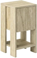 Κομοδίνο Ema χρώμα travertine 30x30x55εκ.