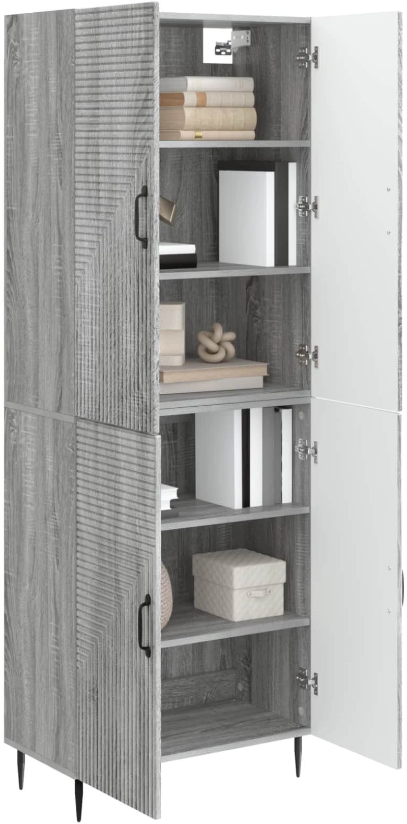 vidaXL Σέτ Ντουλαπιών 2 pcs Γκρι Sonoma 66 x 34,5 x 89,5 εκ