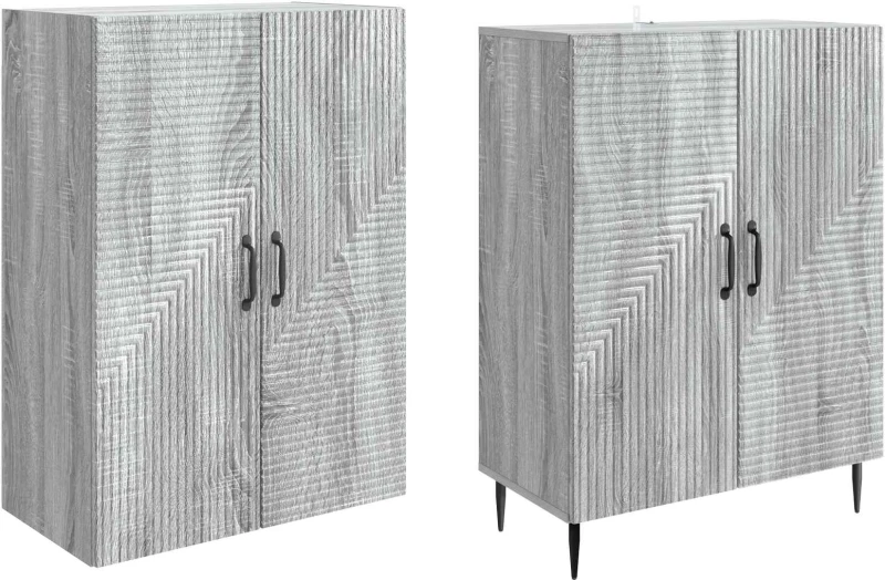 vidaXL Σέτ Ντουλαπιών 2 pcs Γκρι Sonoma 66 x 34,5 x 89,5 εκ