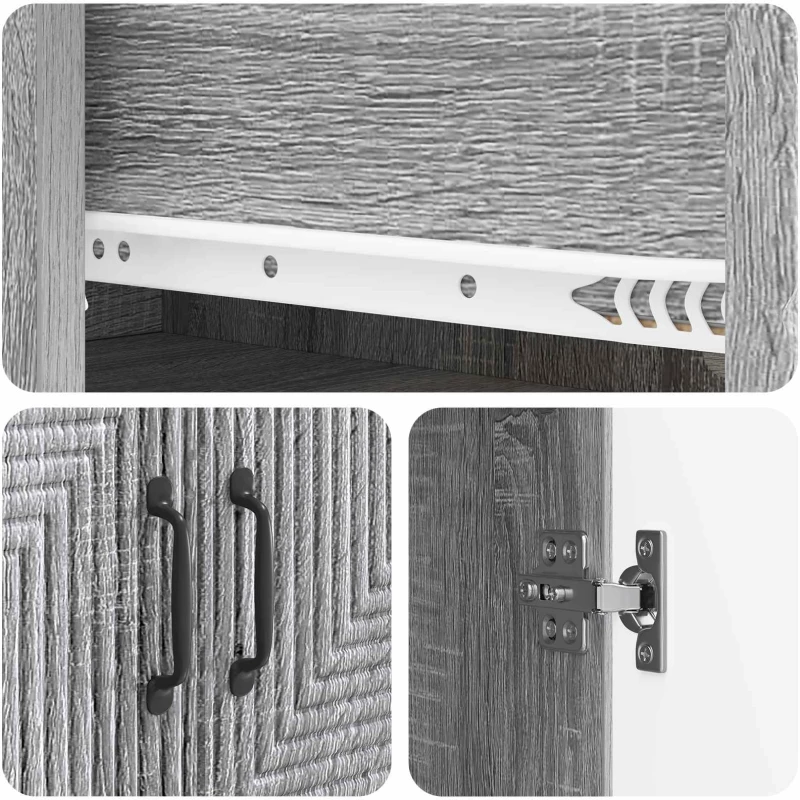 vidaXL Σέτ Ντουλαπιών 2 pcs Γκρι Sonoma 66 x 34,5 x 89,5 εκ