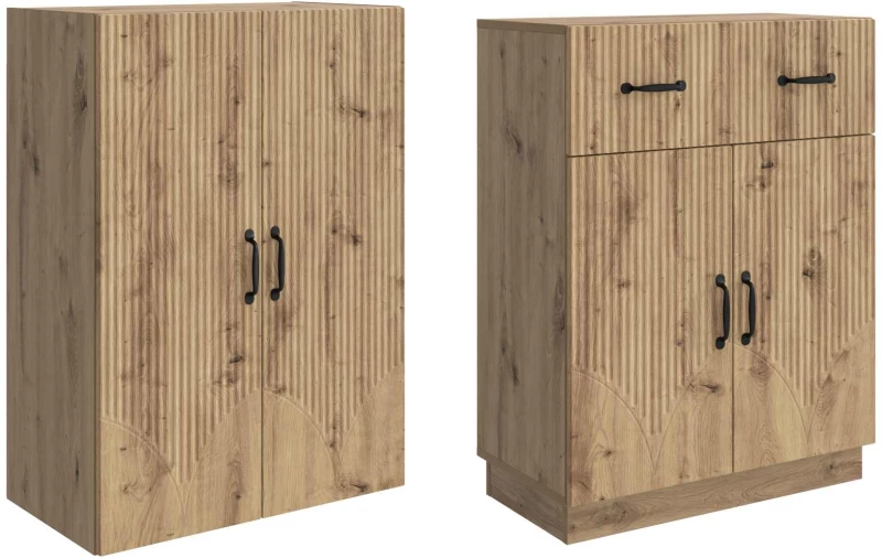 vidaXL Σέτ Ντουλαπιών 2 pcs Artisan Δρυς Επεξεργασμένο Ξύλο