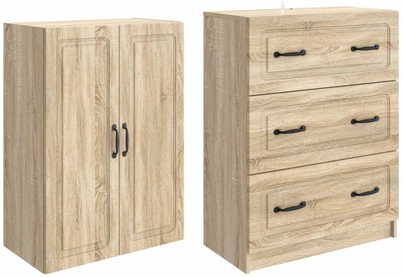 vidaXL Σέτ Ντουλαπιών 2 pcs Sonoma Δρυς 66 x 34,5 x 87 εκ.
