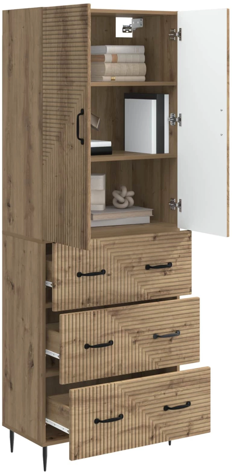 vidaXL Σέτ Ντουλαπιών 2 pcs Artisan Δρυς 66 x 34,5 x 90 εκ