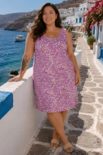 Γυναικείο Νυχτικό Αμάνικο Homewear W5298 - ΡΟΖ