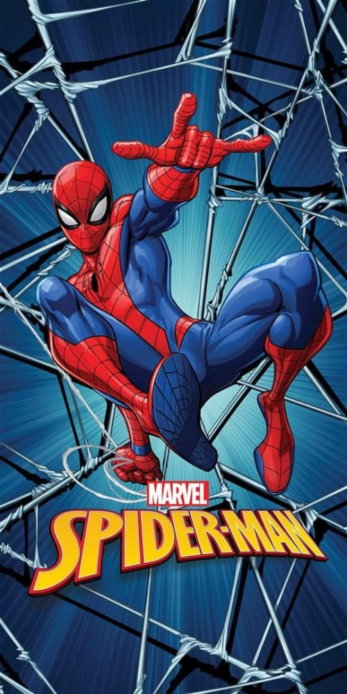Πετσέτα Θαλάσσης Quick Dry Marvel Spider-Man 550 70X140 Blue 100% Microfiber - -