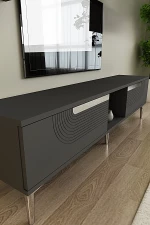 Stewehome Μοντέρνο έπιπλο τηλεόρασης με πόρτες από Συνθετικό ξύλο 150x30x41 cm