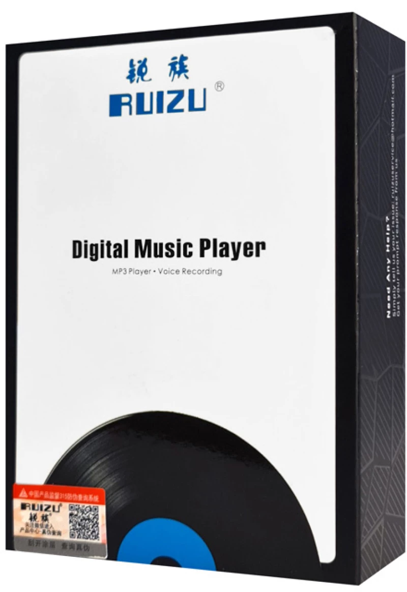 RUIZU MP3 player C1 με οθόνη αφής 2.4″  64GB  ελληνικό μενού μαύρο