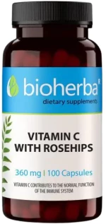 Bioherba Vitamin C with Rose Hips 360 mg [100 Κάψουλες]