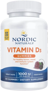 Nordic Naturals Vitamin D3 Gummies 1000 IU [120 Τσίχλες] Φρούτα του δάσους