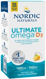 Nordic Naturals Ultimate Omega-D3 1280 mg [120 Softgels] Λεμόνι