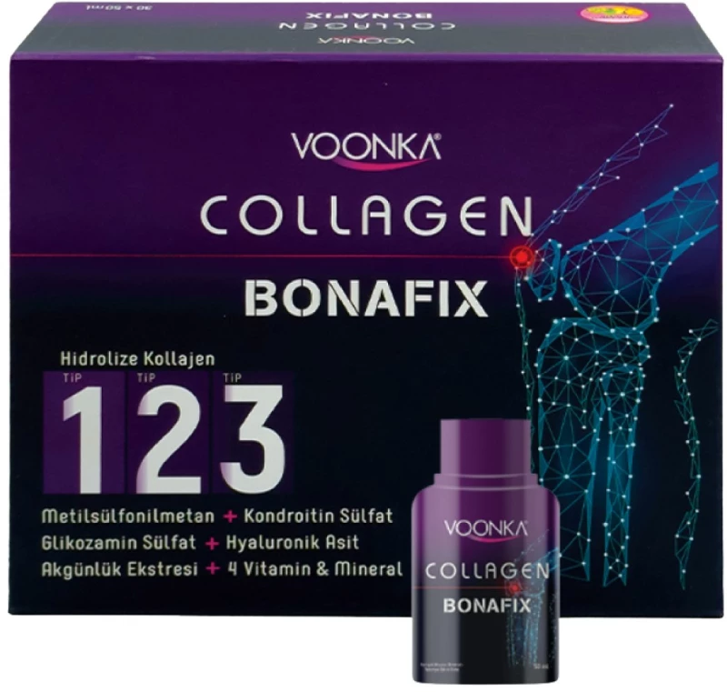 Voonka Collagen Bonafix Shot | with Collagen Type I, II & III [30 x 50 ml]