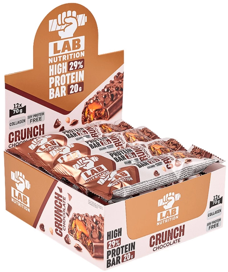 Lab Nutrition Classic Crunch Protein Bar 29% [12 x 70 Γραμμάρια] Σοκολάτα