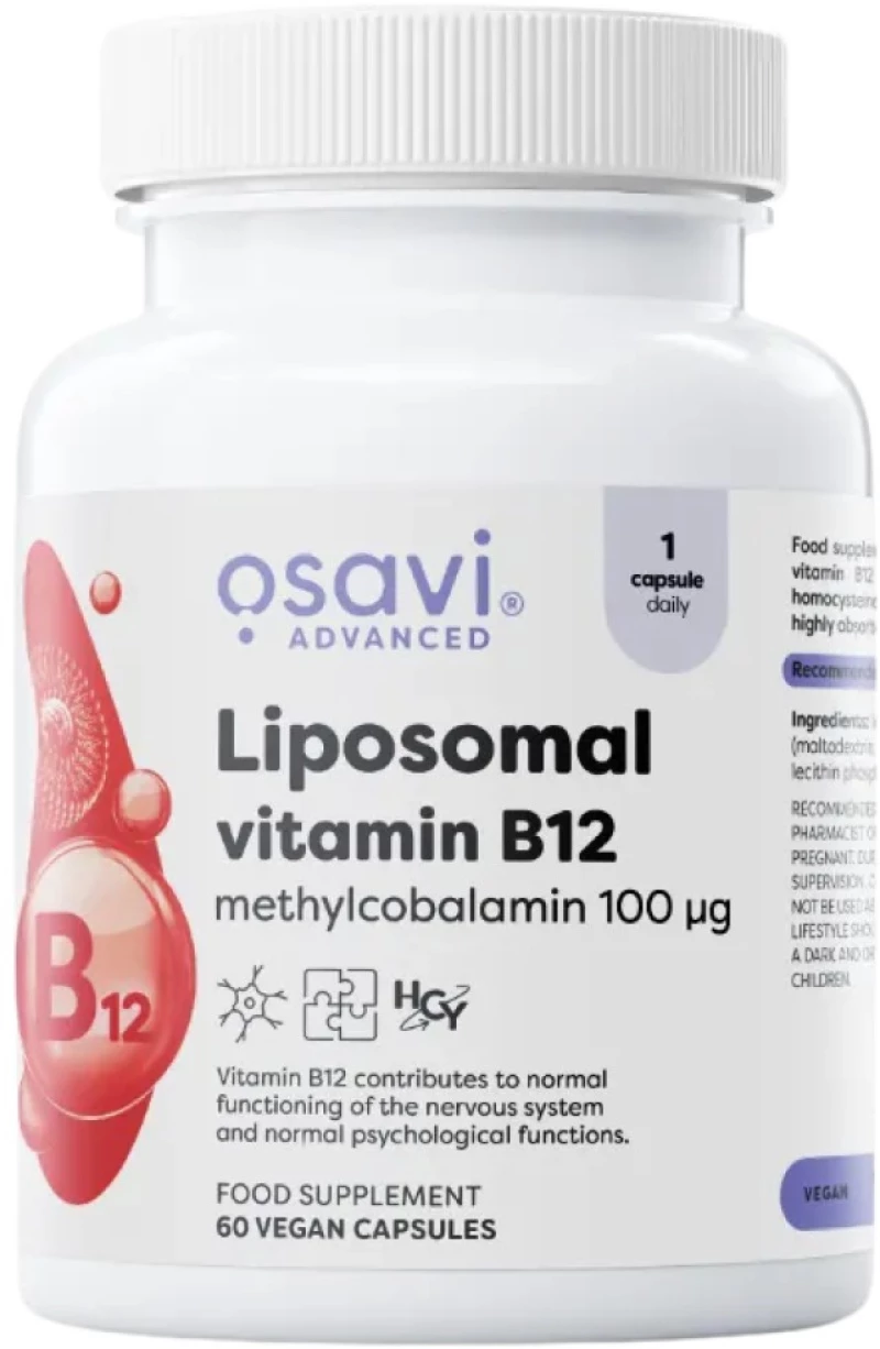 Osavi Liposomal Vitamin B12 Methylcobalamin 100 mcg | Liposovit® [60 Κάψουλες]