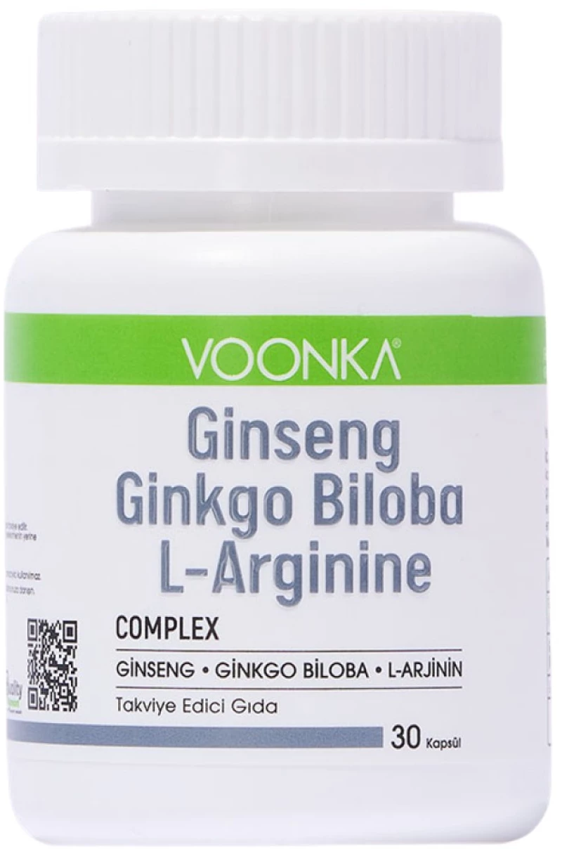 Voonka Ginseng Ginkgo Biloba L-Arginine [32 Κάψουλες]