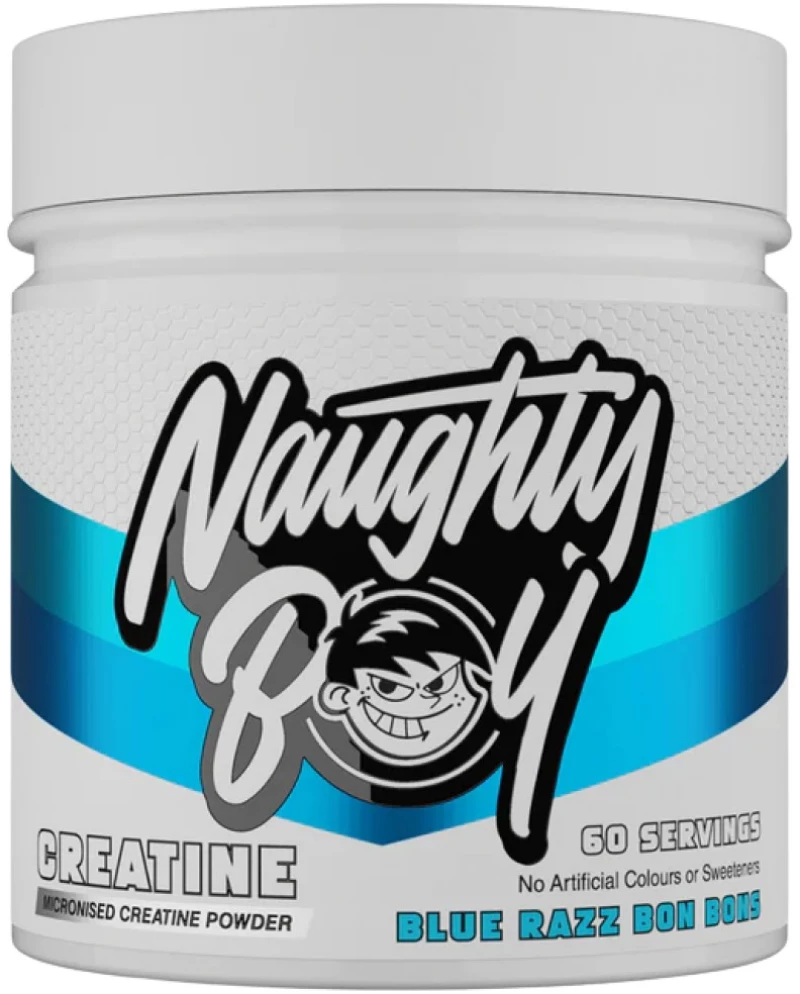 Naughty Boy Creatine Micronized Powder - Flavoured [300 Γραμμάρια] Blue Raz Bon Bonz