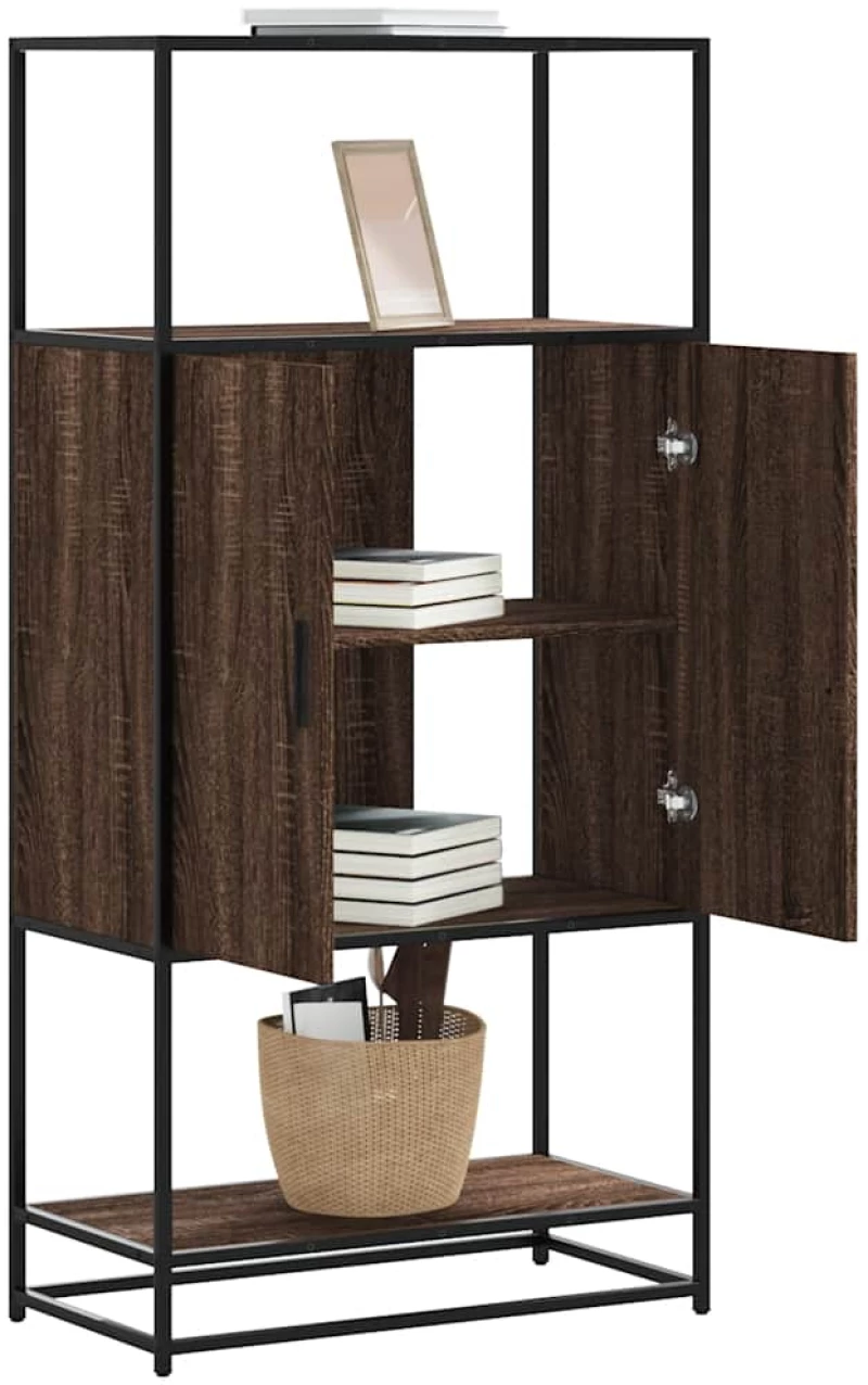 Highboard καφέ δρυς Κατασκευασμένο ξύλο και μέταλλο |849043
