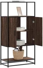 Highboard καφέ δρυς Κατασκευασμένο ξύλο και μέταλλο |849043