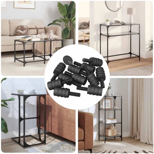 Βίδα Στήριξης 4865 pcs Μαύρο M4 Καουτσούκ και Χάλυβας |865027